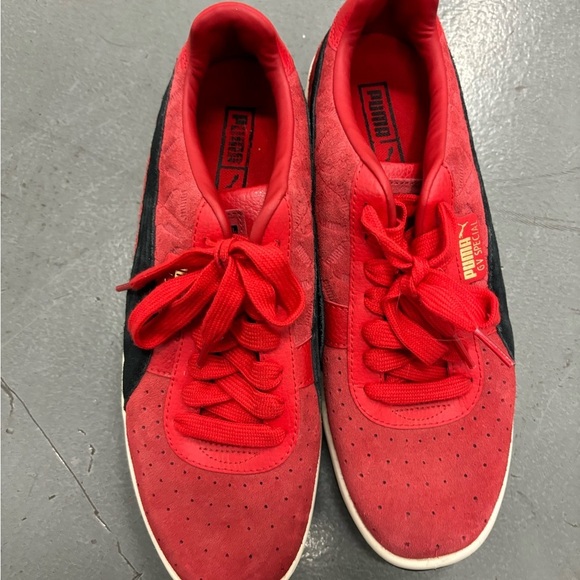 Puma Gv Special Lux Men's 9 Red Suede Lace Up Low Top Sneakers Shoes - Picture 4 of 16
